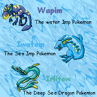 Pokemon Madeups-- Water Type by Chizzy