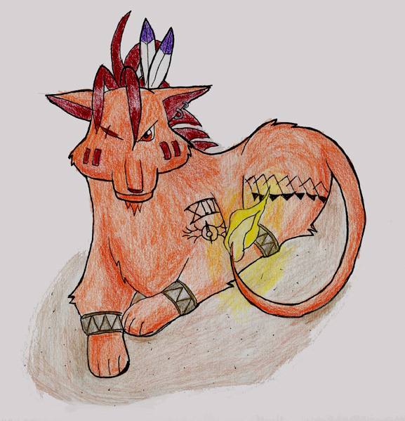 Red XIII- resting by Choco_Chick_87
