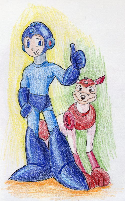 MegaMan and Rush by Choco_Chick_87