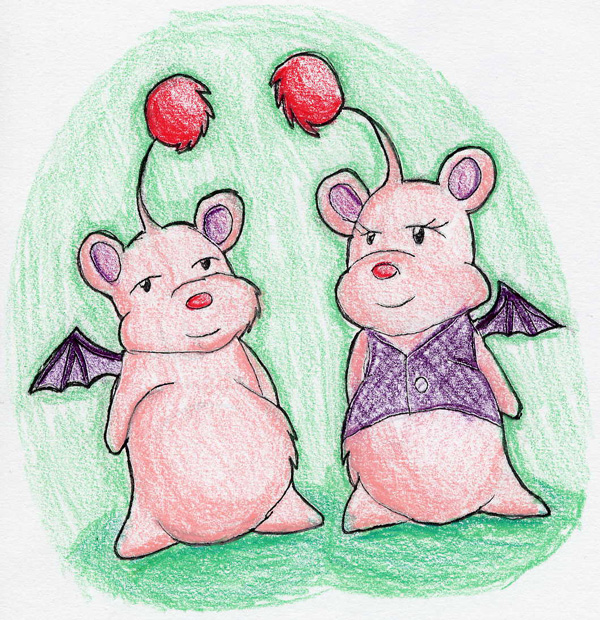 Pair of Fat Moogles by Choco_Chick_87
