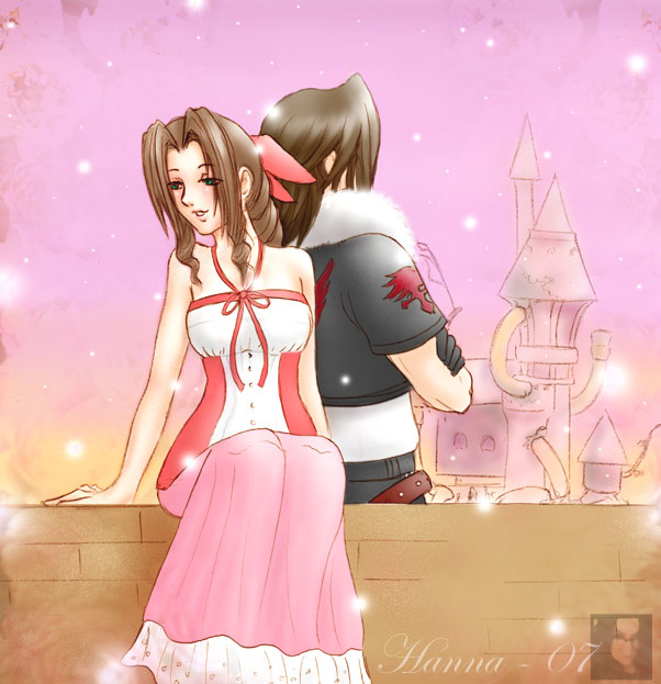 Aerith and Leon - peace and quiet by ChocolateCappuccino