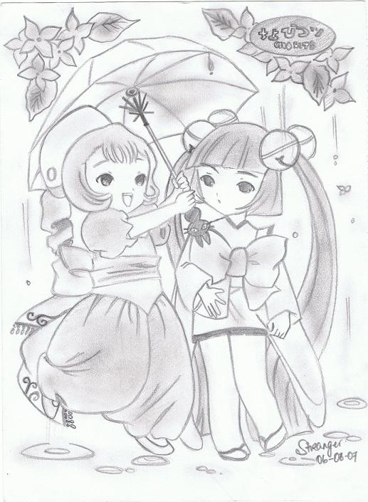 Little Cuties in the Rain by ChocolateLuvr18