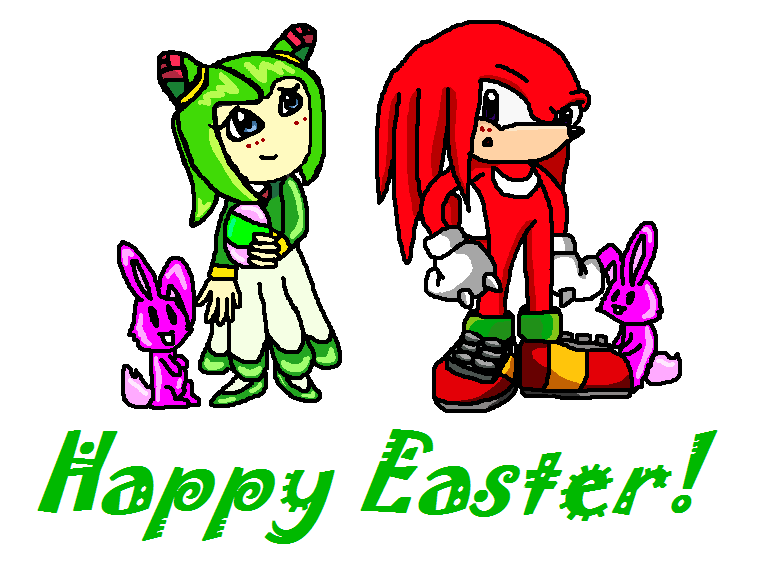 KnucklesxCosmo: Happy Easter by ChrissieGirl