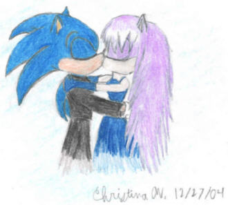 Gift: Sonic and Katrina by Christina_the_Goldenfox