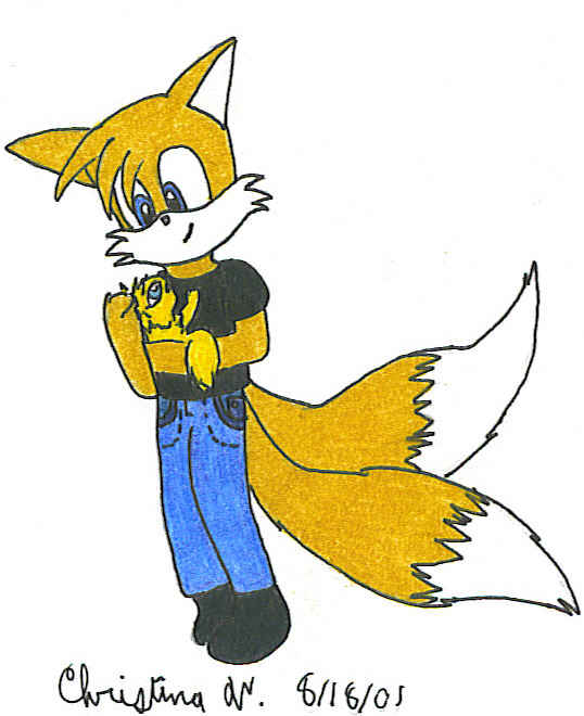 Tails and a Kitten by Christina_the_Goldenfox