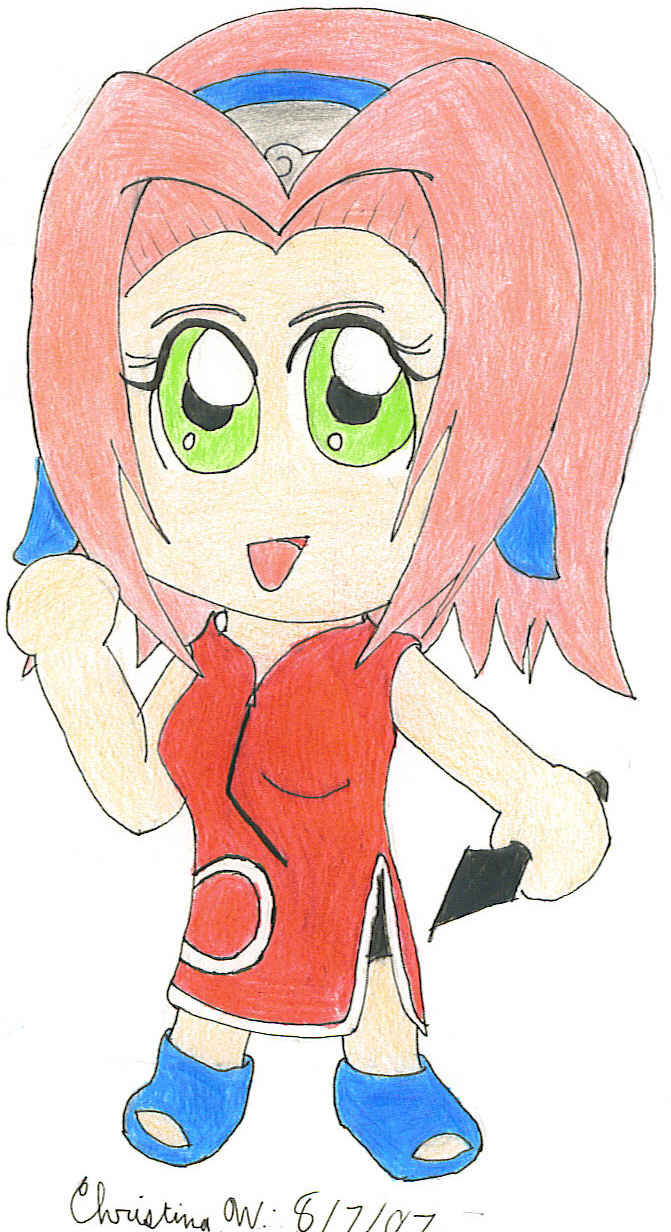 Chibi Sakura by Christina_the_Goldenfox