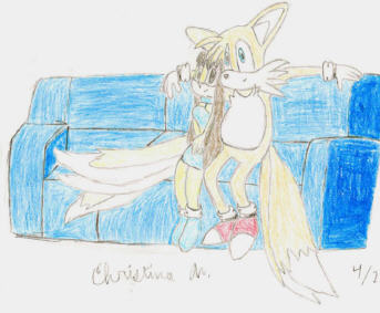 Christina and Tails Together by Christina_the_Goldenfox