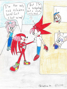 Darian's Gonna Get Beat Up By Knuckles by Christina_the_Goldenfox