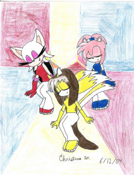The Sonic Heroes Dancing Trio by Christina_the_Goldenfox
