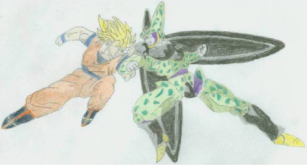 Goku vs Cell by CloneWarrior