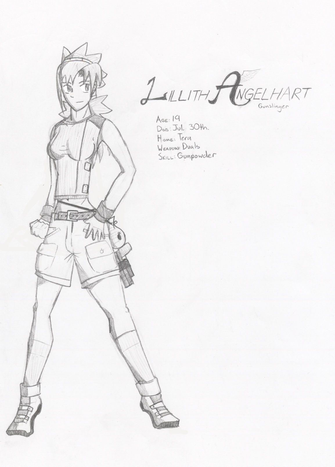 Lillith Angelhart-Final Sketch by Cloud36