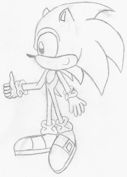 A sonic side-pose by Code_Sega