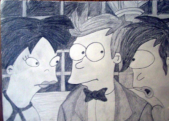 Amy, Fry + Leela by Coils