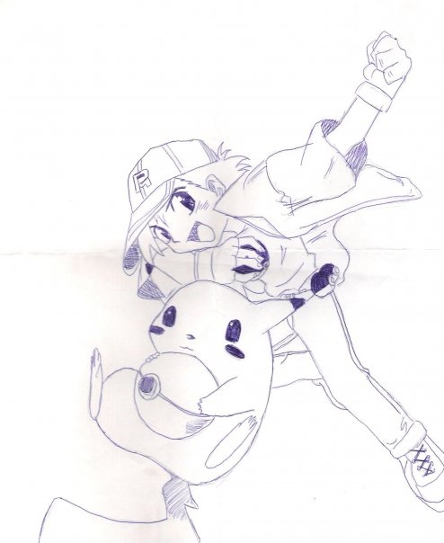 Ash and Pikachu by Concrete_Angel