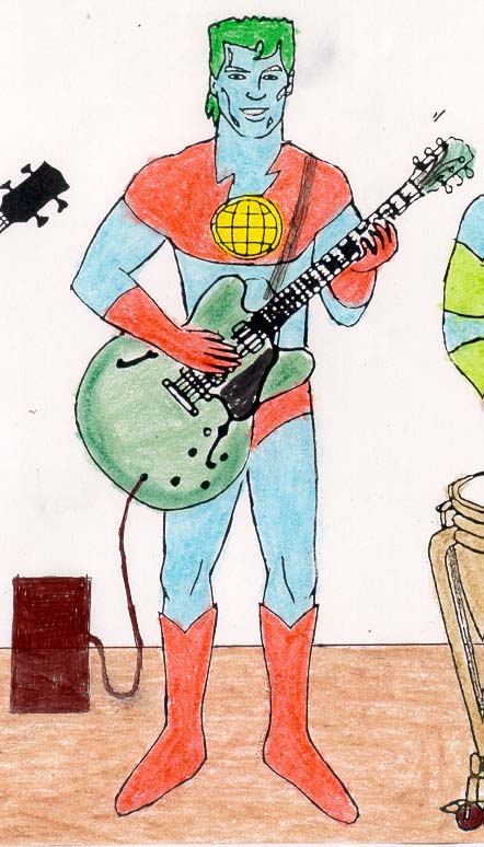 Captain Planet on guitar by Cool_67