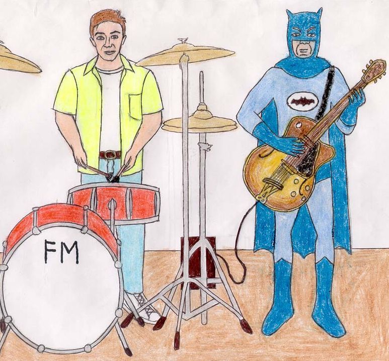 Malcolm; jams with Batman on the electric guitar by Cool_67