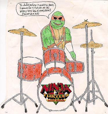 Mikey playing TMNT drums by Cool_67