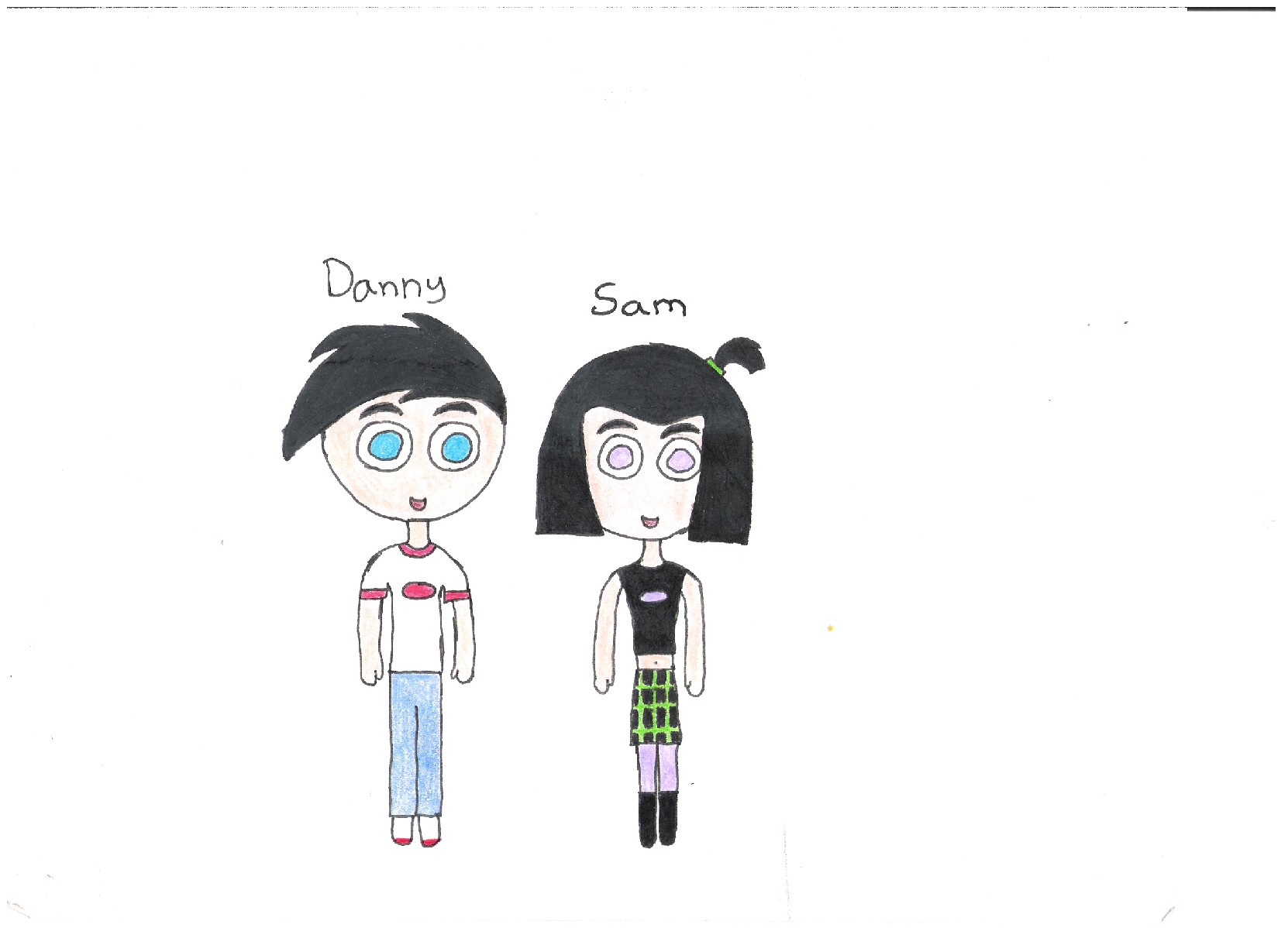 My first Chibis! Danny/ Sam by Coolstra