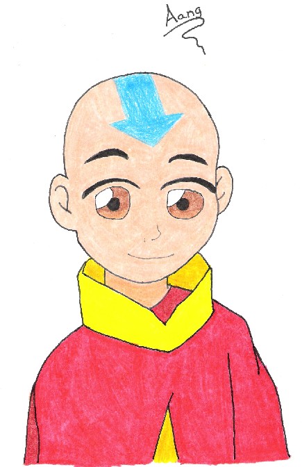 A cute Aang *colored* by Coolstra