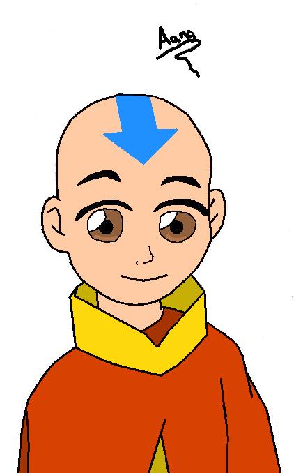 A Cute Aang *colored on MS Paint* by Coolstra