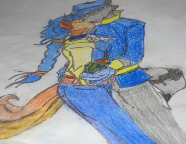 Sly and carmelita kissing in color by immortally broken by Coopergal213c