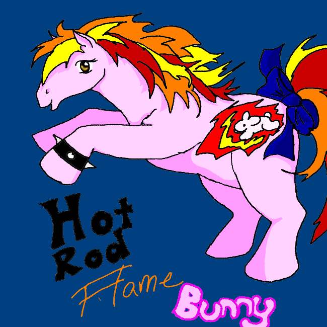 Foster's HotRod Flame Bunny Pony by Corgi23