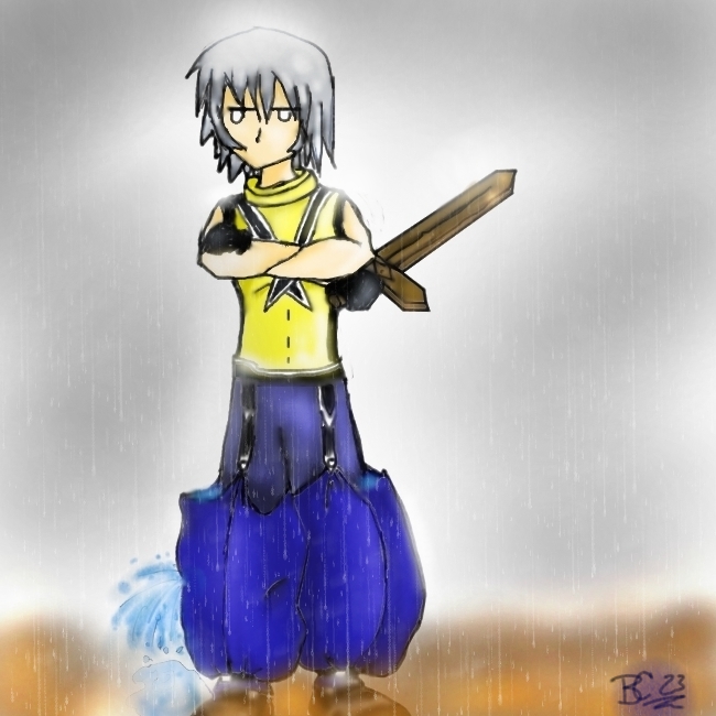 Riku no likey Rain by Corgi23