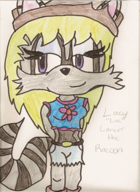 Lacy "Lac" Lancer the Racoon by Cornelia
