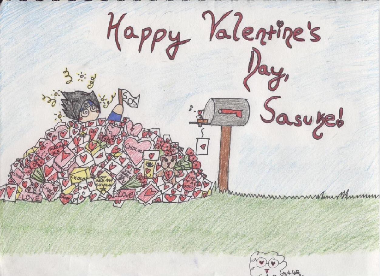 Happy Valentine's Day Sasuke!! by CrashAndBurn