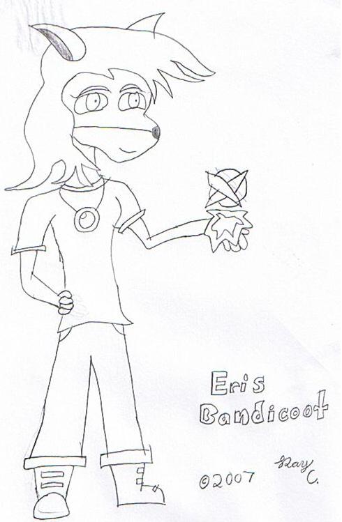 Eris Bandicoot (Hand-Drawn) by CrashFreak