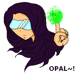 Opal... She's wearing snow goggles... Don't ask by CrayonPerson