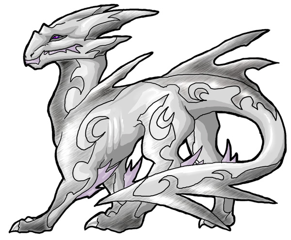 Deshtire, silver dragon. by CrazyDragon