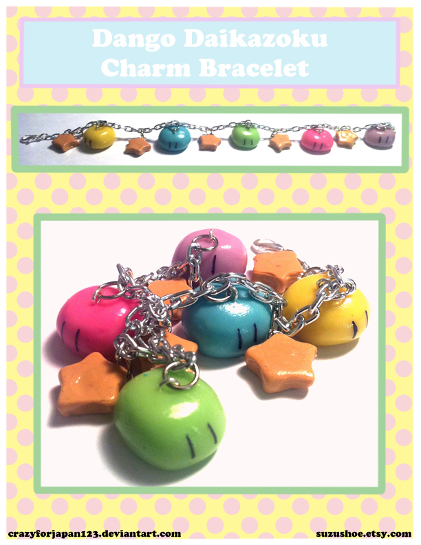 Dango Daikazoku Charm Bracelet by CrazyForJapan123