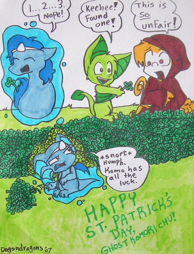 St. Patrick's Day pic for GhostKomoriChu (from Neopets) by CrazyKomouri