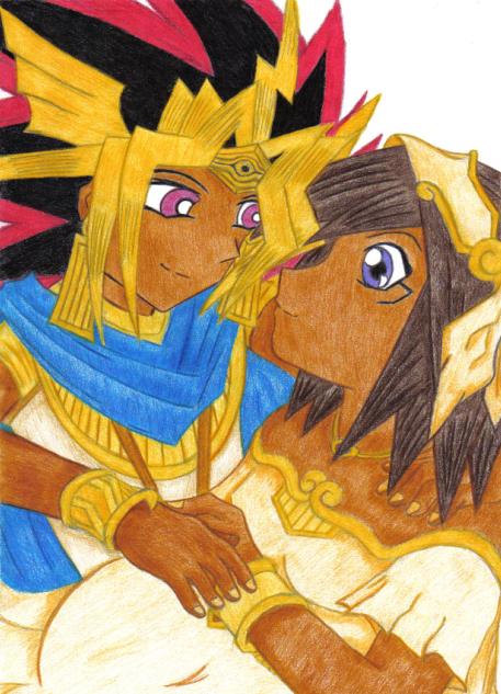 Pharaoh Atemu and Mana by CrazyPika