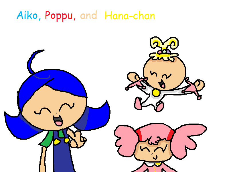 Aiko, Poppu and Hana-chan by CreamandPoppufan166