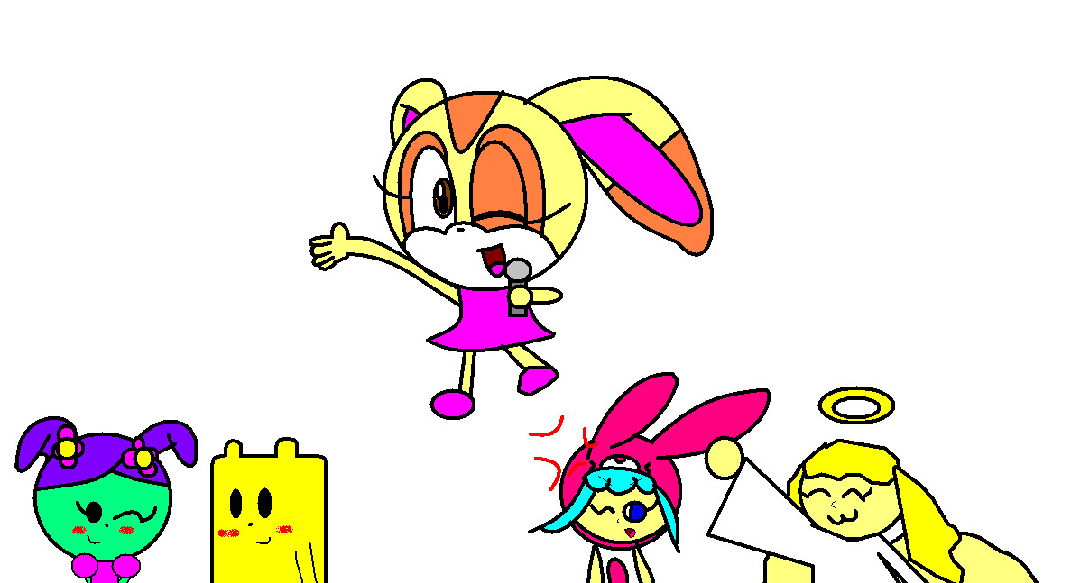 Cream, Daizy, Wubbzy, Minit's and Poet at a party by CreamandPoppufan166