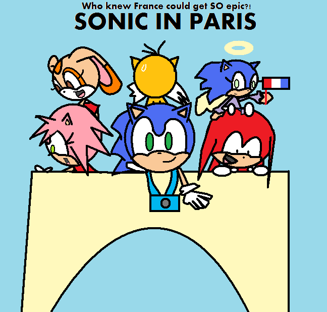 Sonic in Paris poster by CreamandPoppufan166