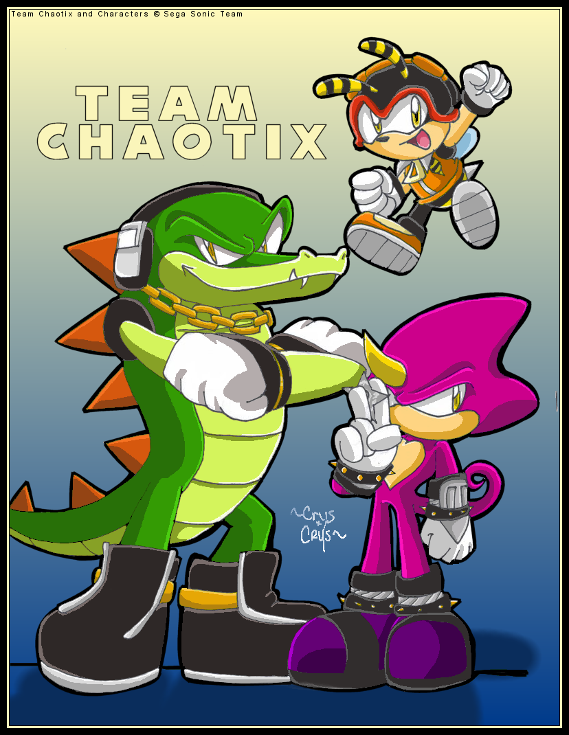 Chaotix  Friday night fever, Character design, Sonic fan art