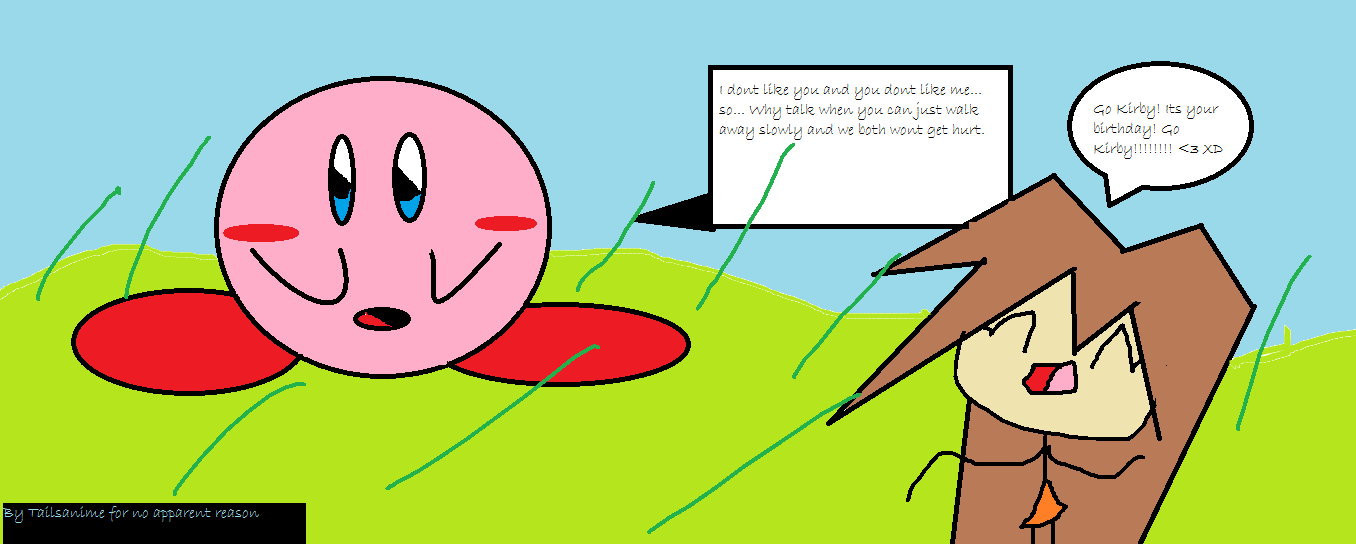 Kirby hates Fangirls :( by CrystalPikachu