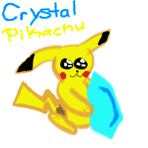 Pikachu with a crystal by CrystalPikachu