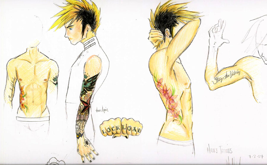 Nalu's Tatts by CupidPhoenix