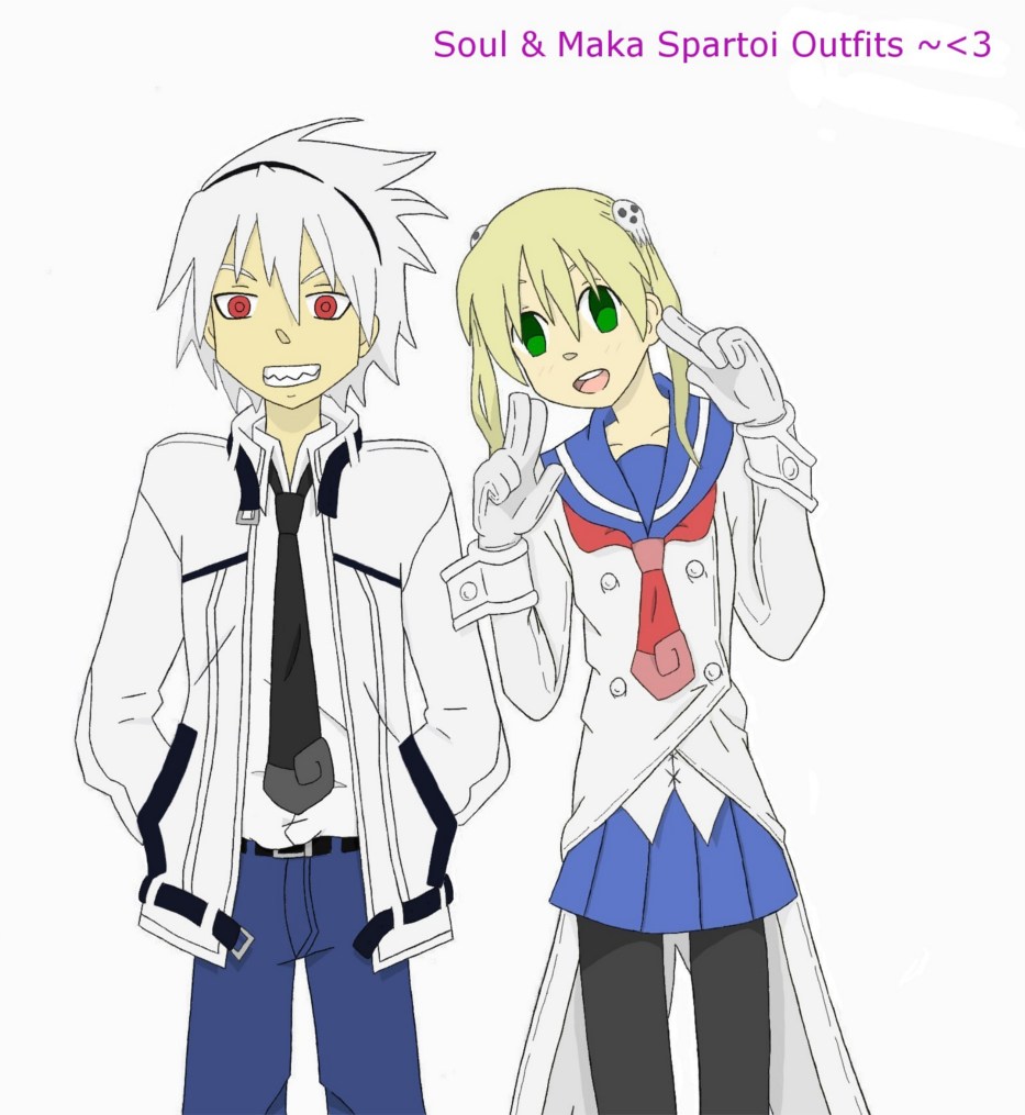 Soul & Maka in their Spartoi Outfits by CuteFox300