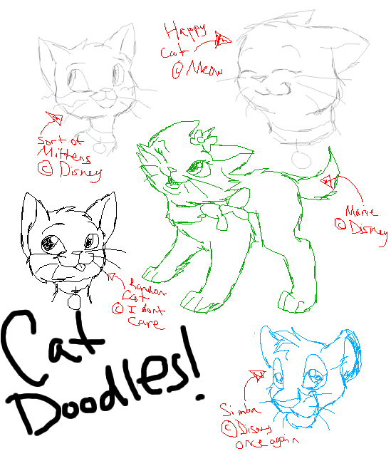 Cat Doodles by CutieKat3