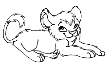 Lion Cub LineArt by CutieKat3