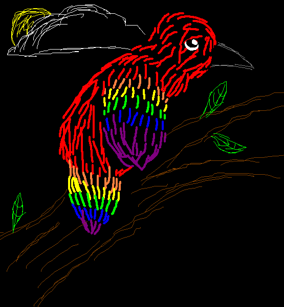 Rainbow Bird by CutieKat3
