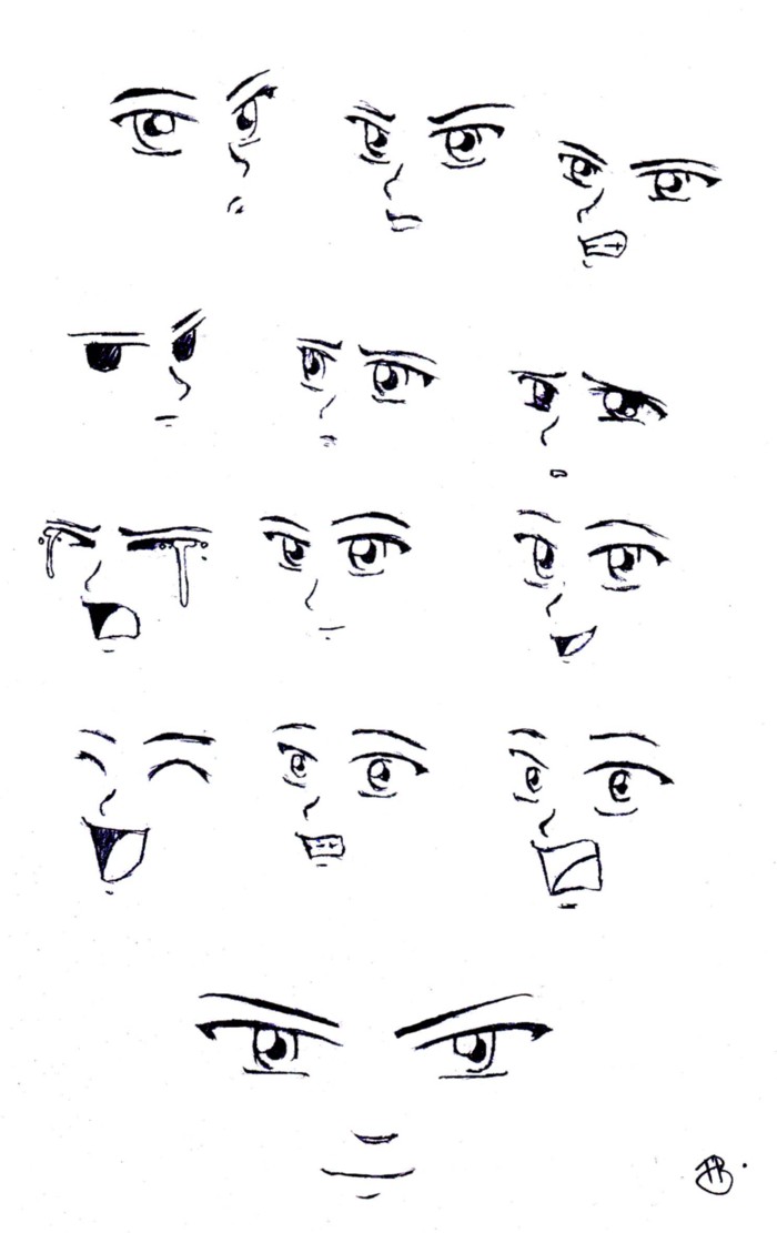 Anime Facial features by Cyber_Renegade