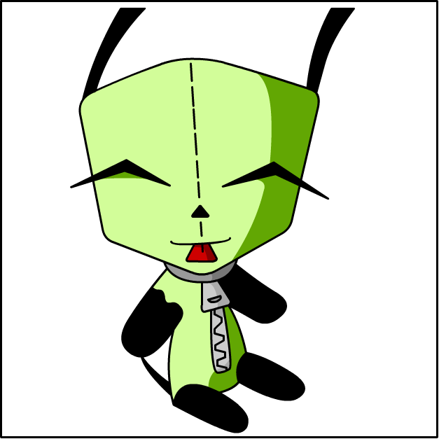 Gir Sitting (has a tail now) by Cybernetic_Ghost_of_Christmas_