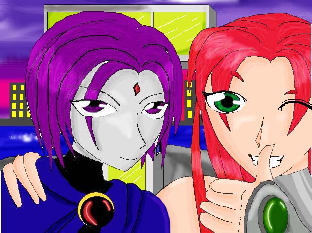 Starfire and Raven by cactus_plant