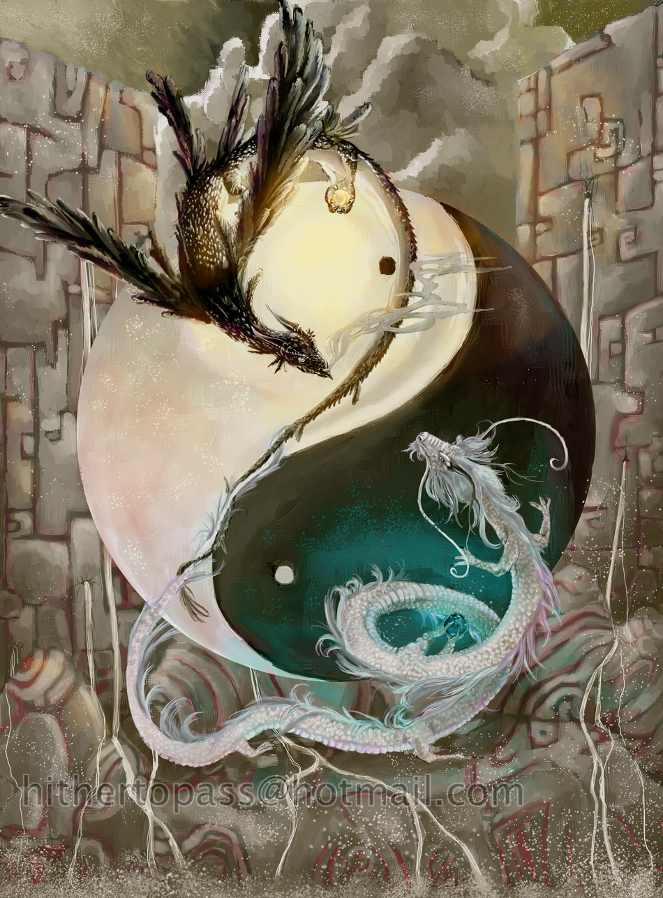 Yin Yang Dragons by calahnafurhst